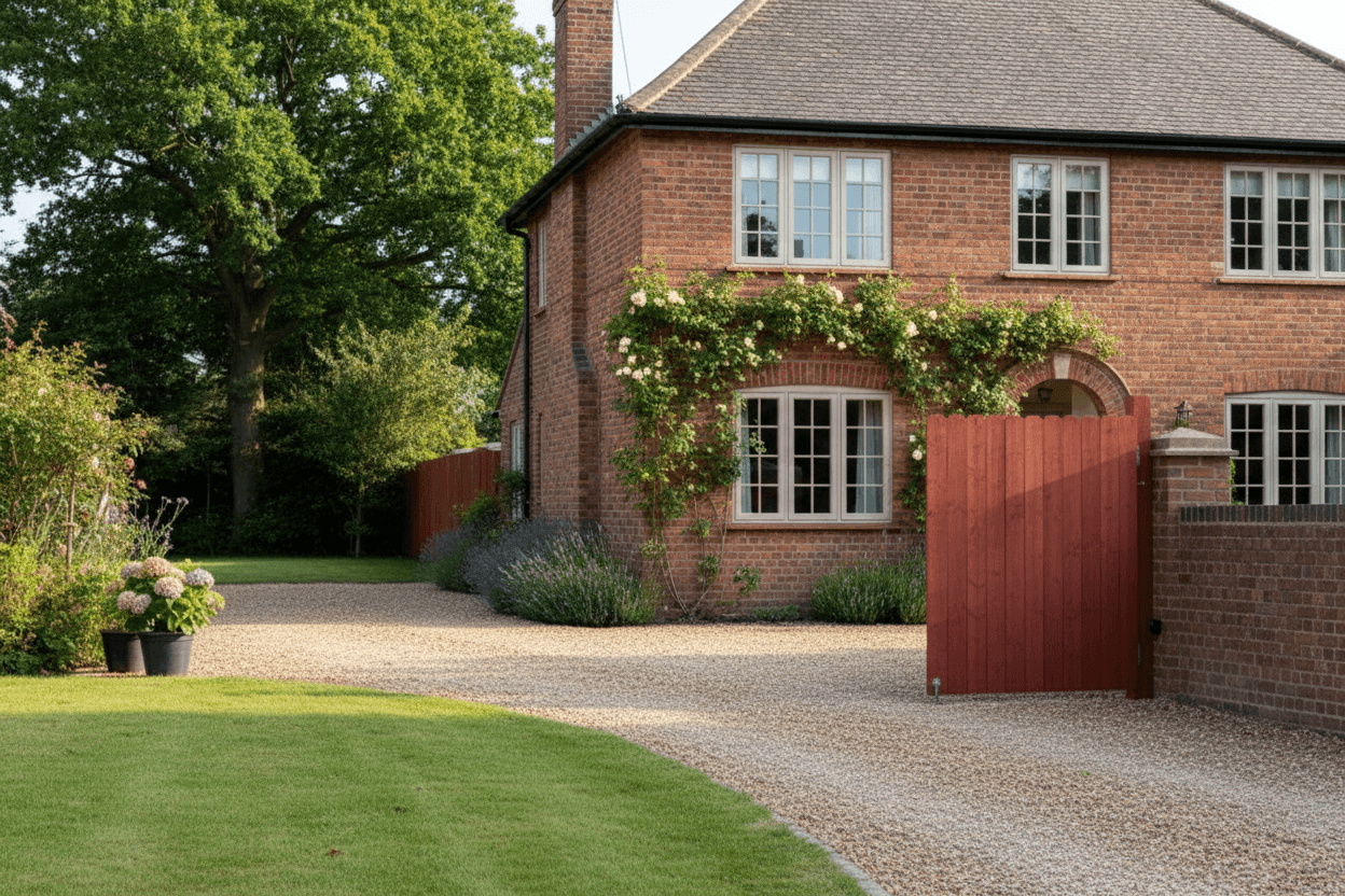 A electric gate installation job seen in full